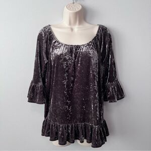 Beach Lunch Lounge Crushed Velvet Top Size M